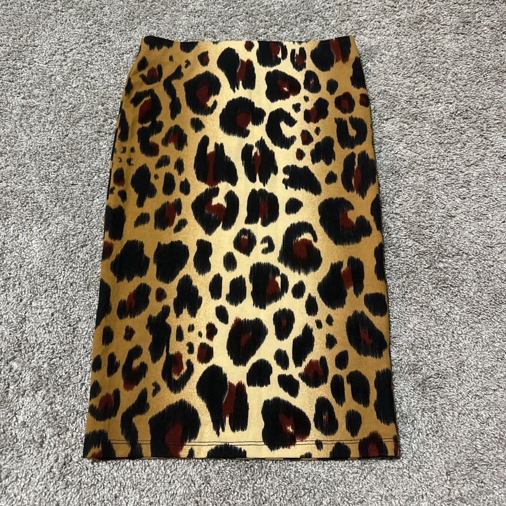 Kardashian Kollection Fall 2013 Leopard Print Ponte Pencil Skirt